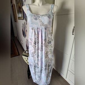 Fresh Produce Long Nightgown Sz Lg. 10-12 Soft Comfort Made USA